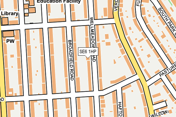 SE6 1HP map - OS OpenMap – Local (Ordnance Survey)