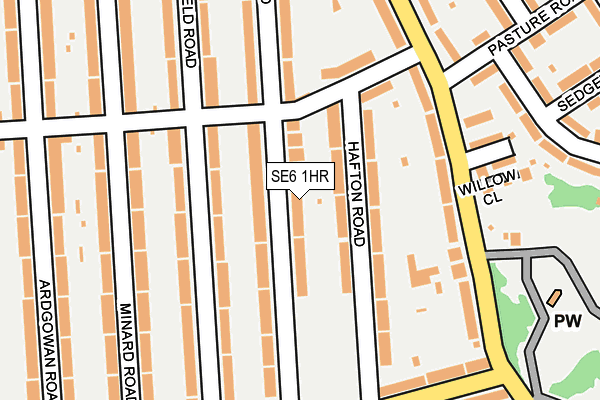 SE6 1HR map - OS OpenMap – Local (Ordnance Survey)