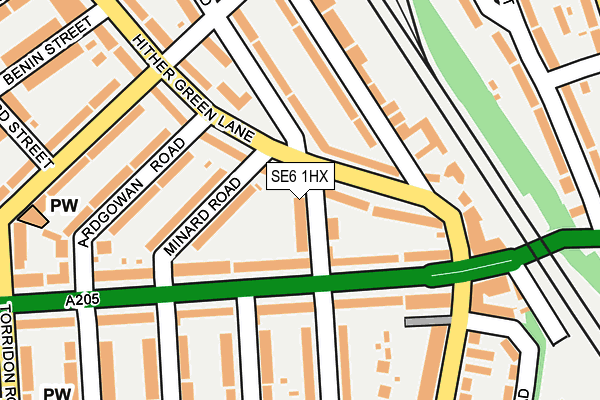SE6 1HX map - OS OpenMap – Local (Ordnance Survey)