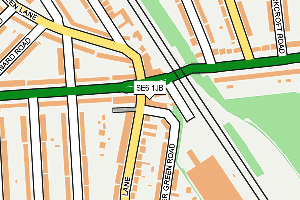 SE6 1JB map - OS OpenMap – Local (Ordnance Survey)