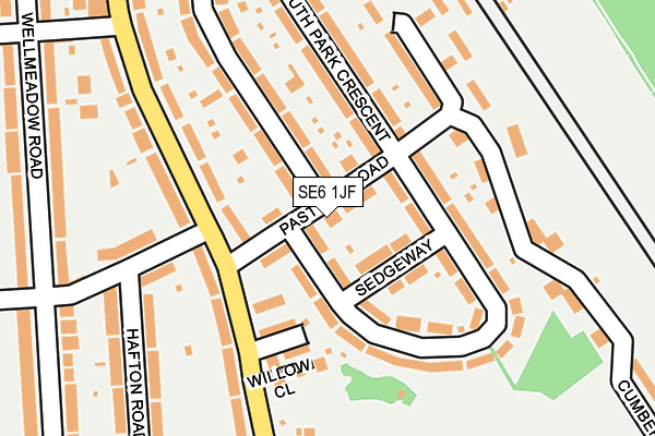SE6 1JF map - OS OpenMap – Local (Ordnance Survey)