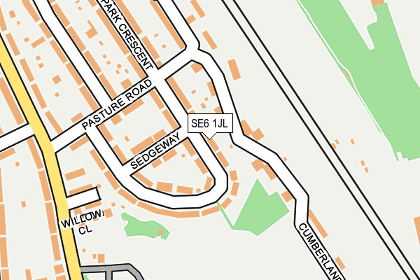 SE6 1JL map - OS OpenMap – Local (Ordnance Survey)