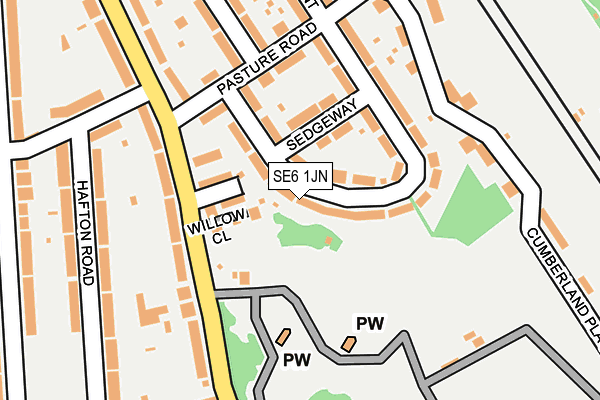 SE6 1JN map - OS OpenMap – Local (Ordnance Survey)