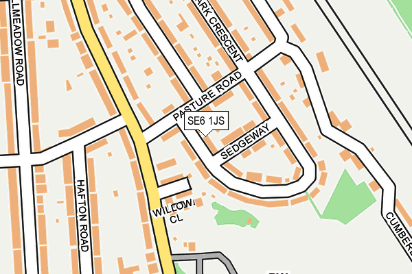 SE6 1JS map - OS OpenMap – Local (Ordnance Survey)