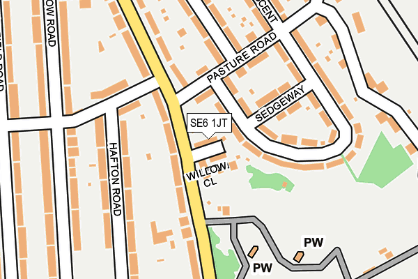 SE6 1JT map - OS OpenMap – Local (Ordnance Survey)
