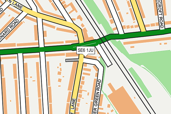 SE6 1JU map - OS OpenMap – Local (Ordnance Survey)