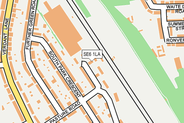 SE6 1LA map - OS OpenMap – Local (Ordnance Survey)