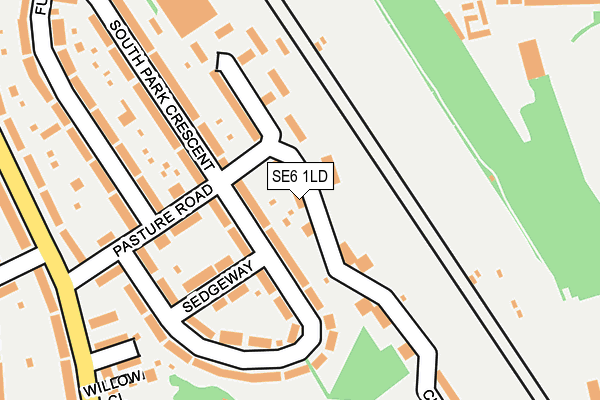 SE6 1LD map - OS OpenMap – Local (Ordnance Survey)