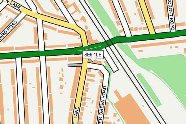SE6 1LE map - OS OpenMap – Local (Ordnance Survey)