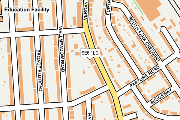 SE6 1LG map - OS OpenMap – Local (Ordnance Survey)