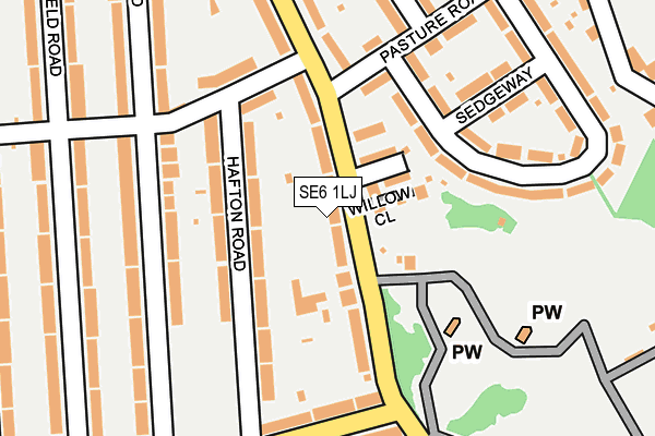 SE6 1LJ map - OS OpenMap – Local (Ordnance Survey)