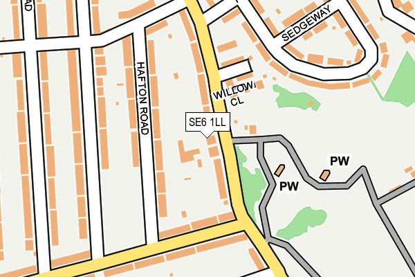 SE6 1LL map - OS OpenMap – Local (Ordnance Survey)