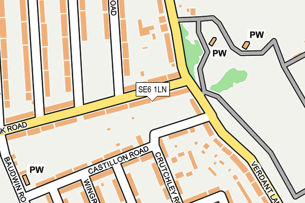 SE6 1LN map - OS OpenMap – Local (Ordnance Survey)