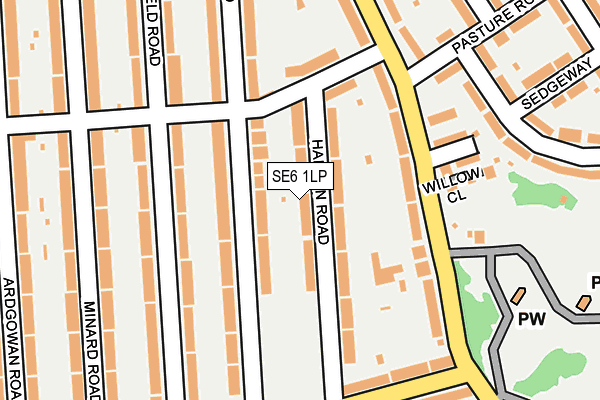 SE6 1LP map - OS OpenMap – Local (Ordnance Survey)