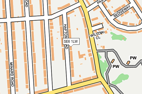 SE6 1LW map - OS OpenMap – Local (Ordnance Survey)