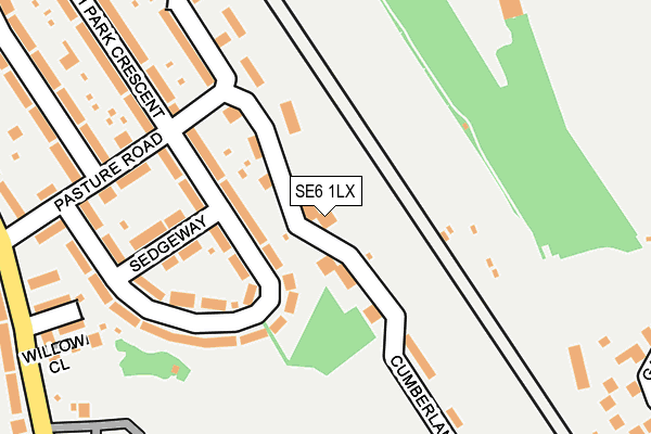 SE6 1LX map - OS OpenMap – Local (Ordnance Survey)