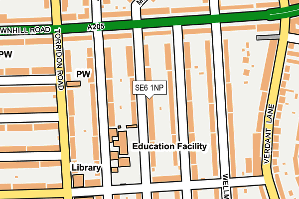 SE6 1NP map - OS OpenMap – Local (Ordnance Survey)