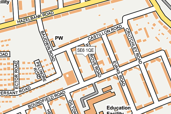 SE6 1QE map - OS OpenMap – Local (Ordnance Survey)