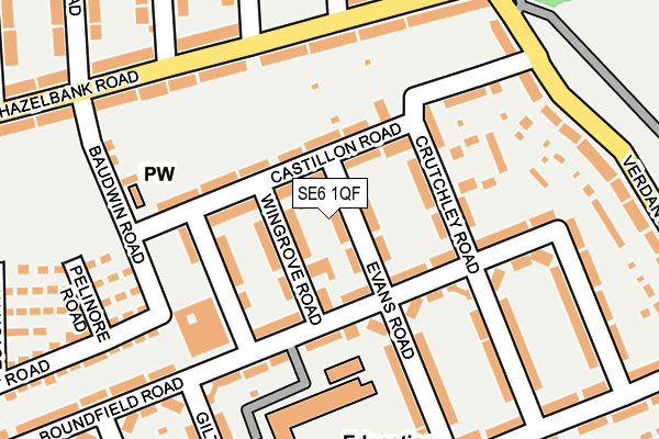 SE6 1QF map - OS OpenMap – Local (Ordnance Survey)