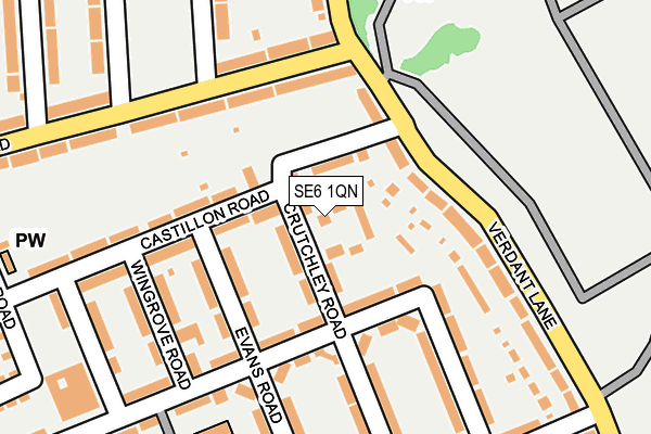 SE6 1QN map - OS OpenMap – Local (Ordnance Survey)