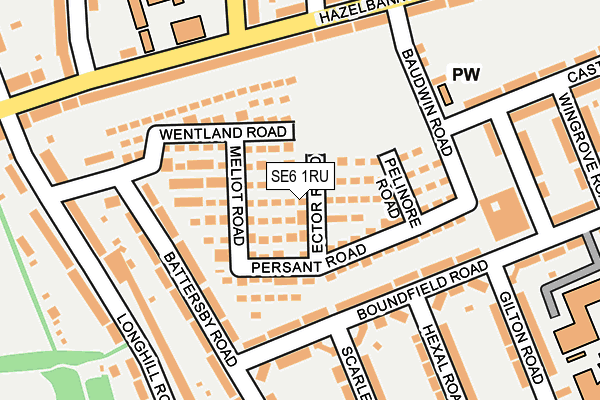 SE6 1RU map - OS OpenMap – Local (Ordnance Survey)