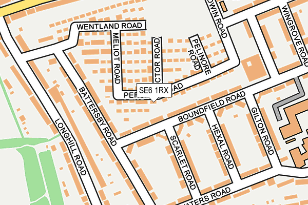 SE6 1RX map - OS OpenMap – Local (Ordnance Survey)