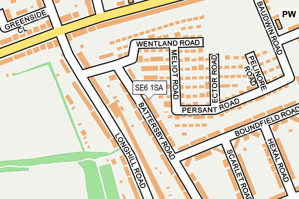 SE6 1SA map - OS OpenMap – Local (Ordnance Survey)