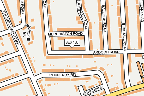 SE6 1SJ map - OS OpenMap – Local (Ordnance Survey)