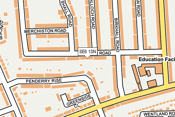 SE6 1SN map - OS OpenMap – Local (Ordnance Survey)