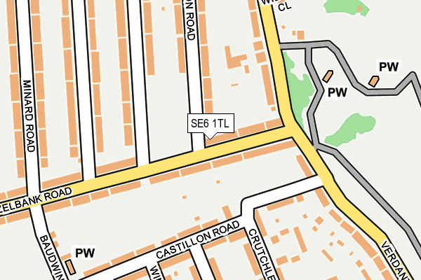 SE6 1TL map - OS OpenMap – Local (Ordnance Survey)