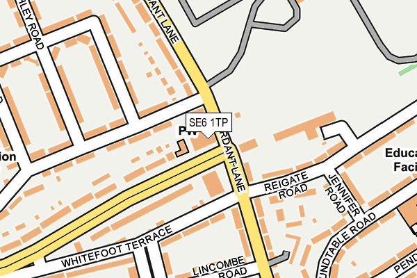 SE6 1TP map - OS OpenMap – Local (Ordnance Survey)