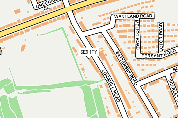 SE6 1TY map - OS OpenMap – Local (Ordnance Survey)