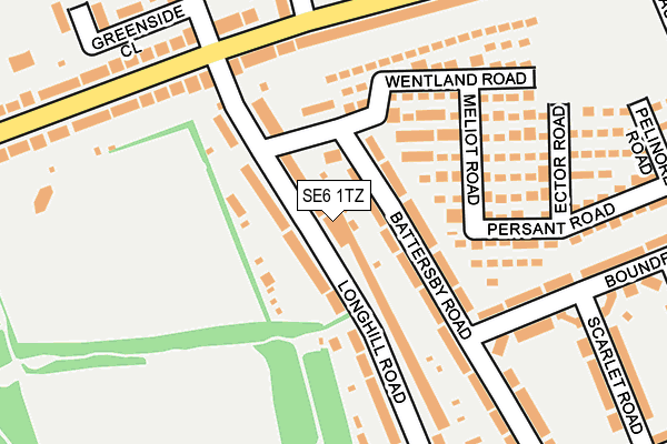 SE6 1TZ map - OS OpenMap – Local (Ordnance Survey)