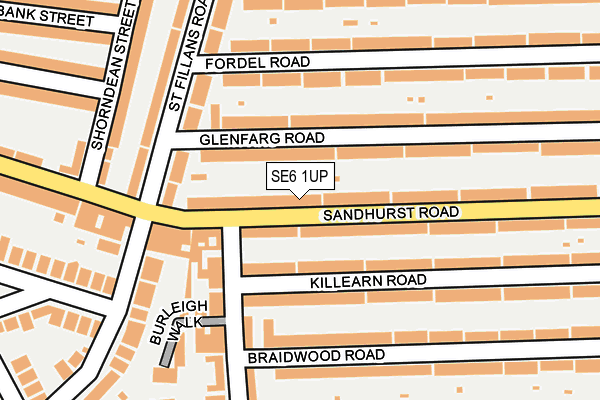 SE6 1UP map - OS OpenMap – Local (Ordnance Survey)