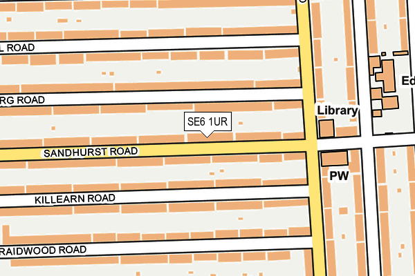 SE6 1UR map - OS OpenMap – Local (Ordnance Survey)