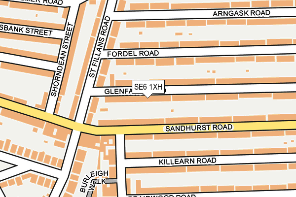 SE6 1XH map - OS OpenMap – Local (Ordnance Survey)