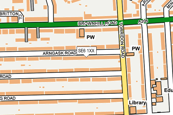 SE6 1XX map - OS OpenMap – Local (Ordnance Survey)