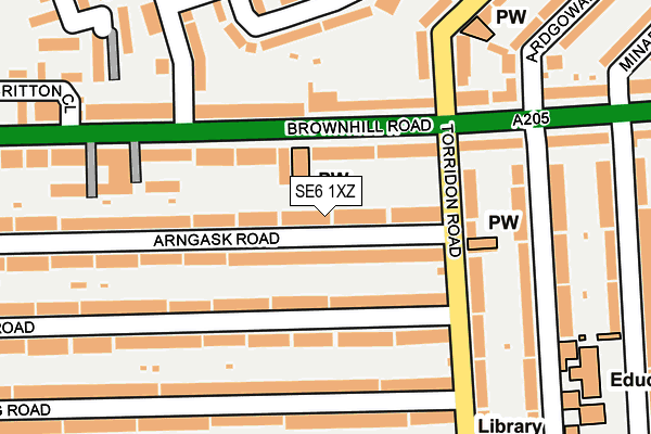 SE6 1XZ map - OS OpenMap – Local (Ordnance Survey)