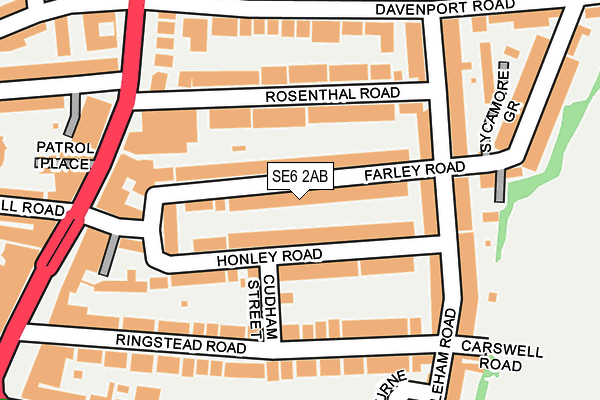 SE6 2AB map - OS OpenMap – Local (Ordnance Survey)