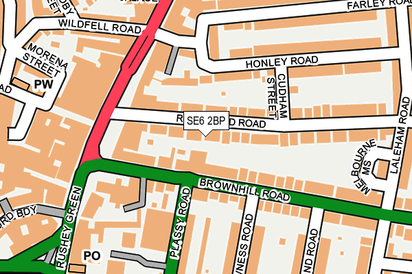 SE6 2BP map - OS OpenMap – Local (Ordnance Survey)