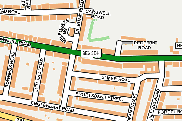SE6 2DH map - OS OpenMap – Local (Ordnance Survey)