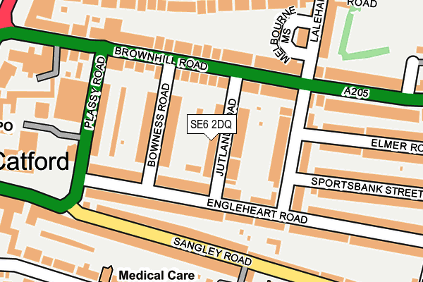 SE6 2DQ map - OS OpenMap – Local (Ordnance Survey)