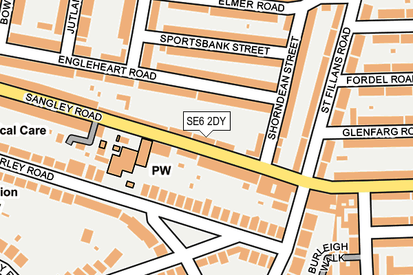 SE6 2DY map - OS OpenMap – Local (Ordnance Survey)