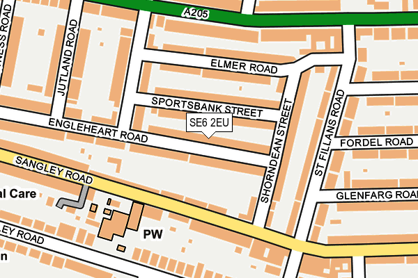 SE6 2EU map - OS OpenMap – Local (Ordnance Survey)