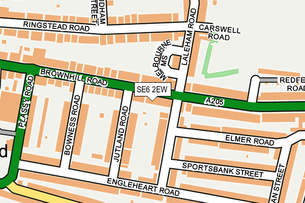 SE6 2EW map - OS OpenMap – Local (Ordnance Survey)