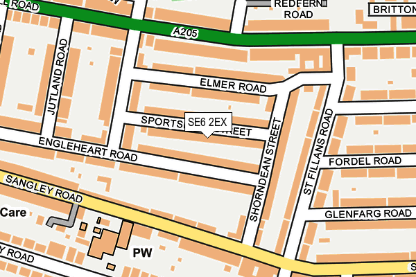 SE6 2EX map - OS OpenMap – Local (Ordnance Survey)