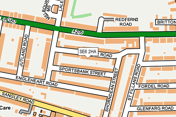 SE6 2HA map - OS OpenMap – Local (Ordnance Survey)