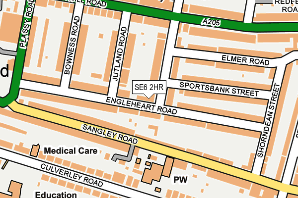 SE6 2HR map - OS OpenMap – Local (Ordnance Survey)