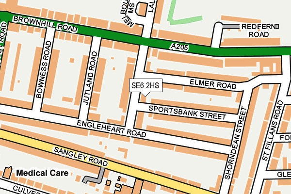 SE6 2HS map - OS OpenMap – Local (Ordnance Survey)