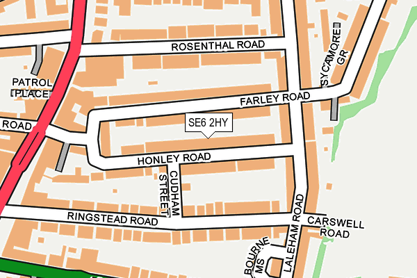 SE6 2HY map - OS OpenMap – Local (Ordnance Survey)